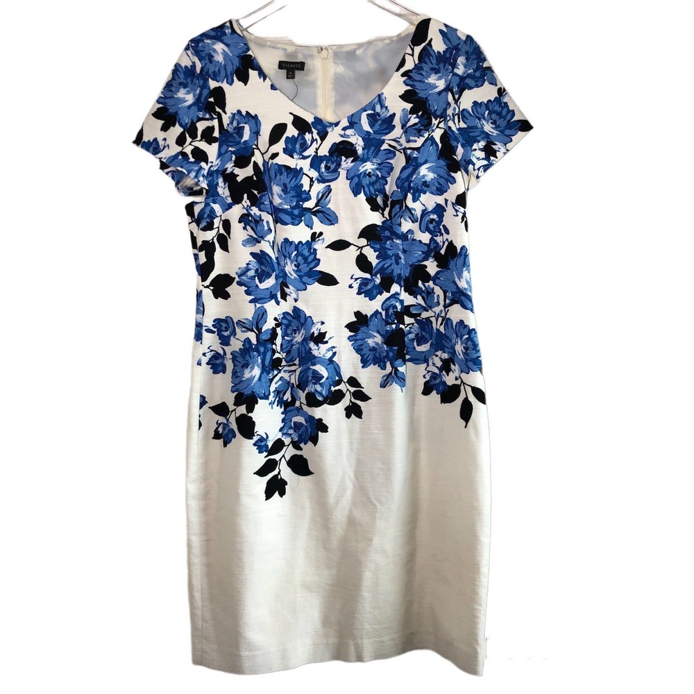 NWOT - Talbots Fully Lined Floral Sheath Dress - Size 10